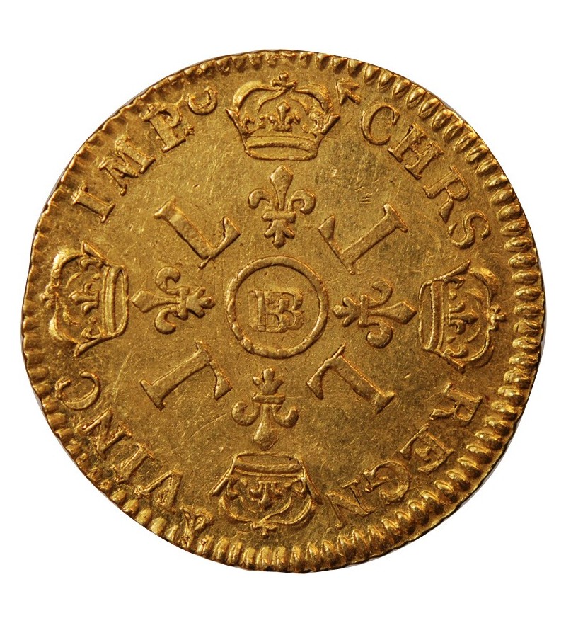 LOUIS XIV - LOUIS D'OR AUX 4 L 1649 BB STRASBOURG