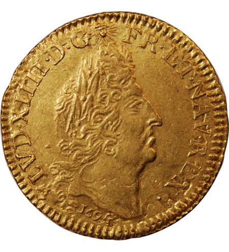 LOUIS XIV - LOUIS D'OR AUX 4 L 1649 BB STRASBOURG