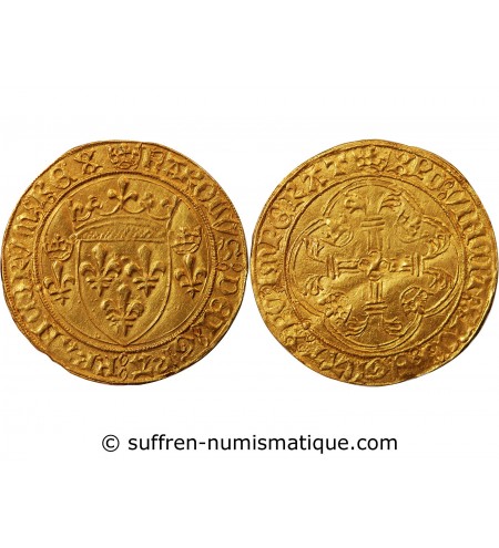 CHARLES VII - ﻿ECU D'OR A LA COURONNE SAINT-LÔ
