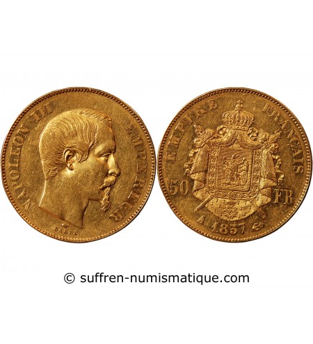 NAPOLEON III ﻿ - 50 FRANCS OR 1857 A PARIS﻿
