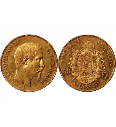 NAPOLEON III ﻿ - 50 FRANCS OR 1857 A PARIS﻿