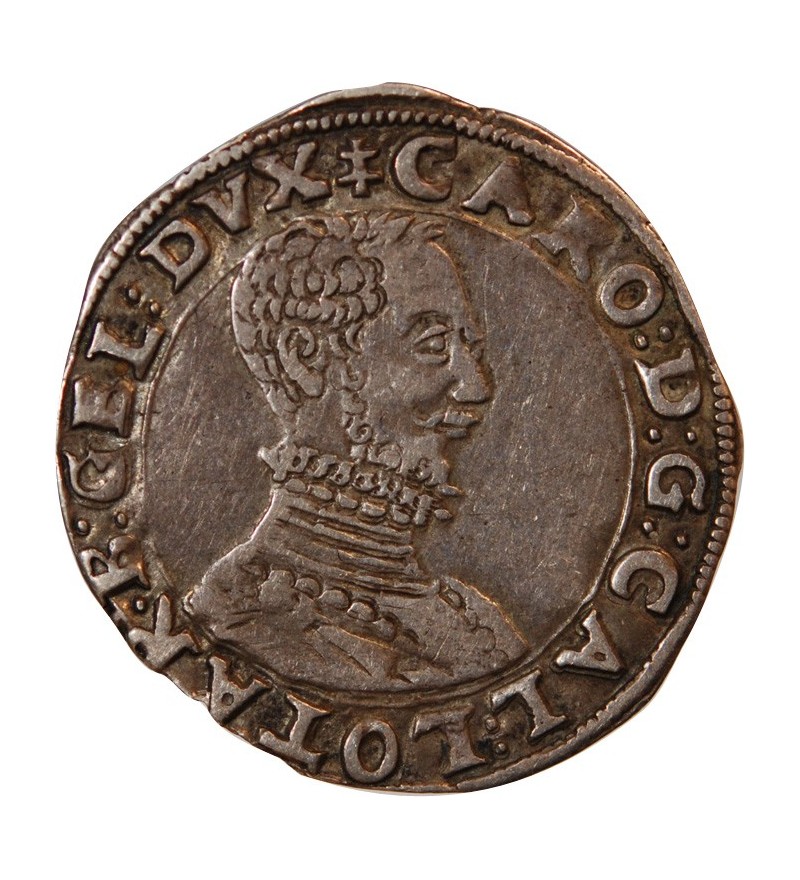 DUCHE DE LORRAINE, CHARLES III - 1/4 TESTON ARGENT NANCY