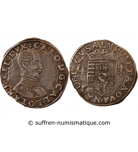 DUCHE DE LORRAINE, CHARLES III - 1/4 TESTON ARGENT NANCY