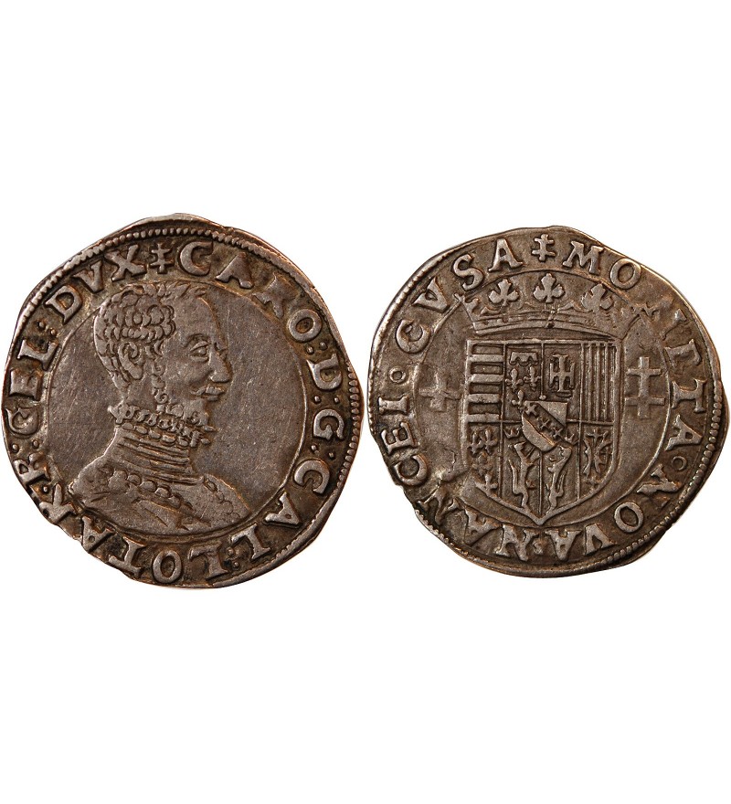 DUCHE DE LORRAINE, CHARLES III - 1/4 TESTON ARGENT NANCY
