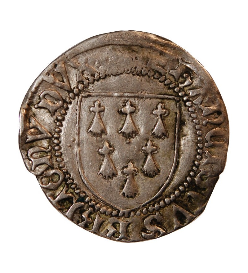 DUCHE DE BRETAGNE, FRANCOIS II - 1/2 GROS A L'ECU NANTES