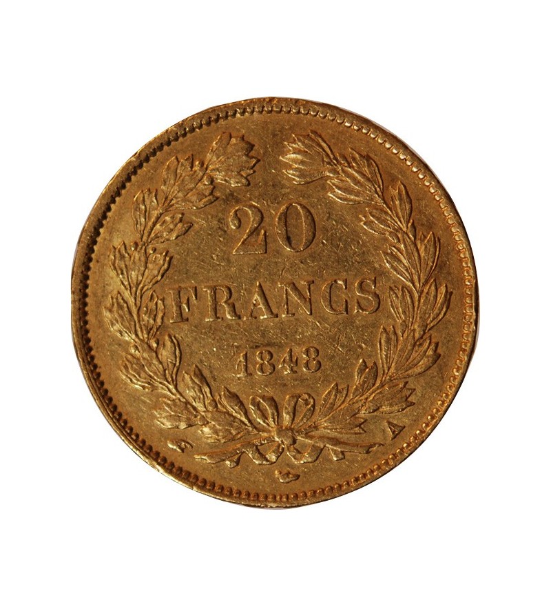 LOUIS PHILIPPE﻿ Ier - 20 FRANCS OR 1848 A PARIS﻿