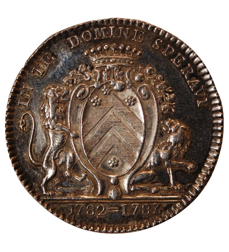 ECHEVINS & MAIRE DE NANTES - JETON ARGENT 1783 "Jean Jacques Berrouette"