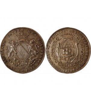 ECHEVINS & MAIRE DE NANTES - JETON ARGENT 1773 "Pierre Chambardet" 2