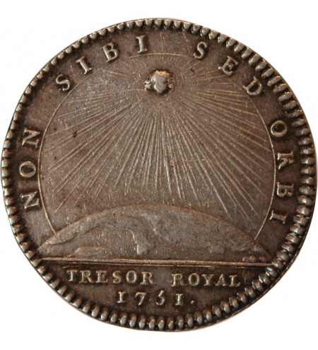 TRESOR ROYAL, LOUIS XV - JETON ARGENT 1751
