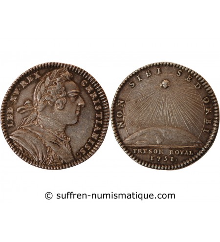 TRESOR ROYAL, LOUIS XV - JETON ARGENT 1751
