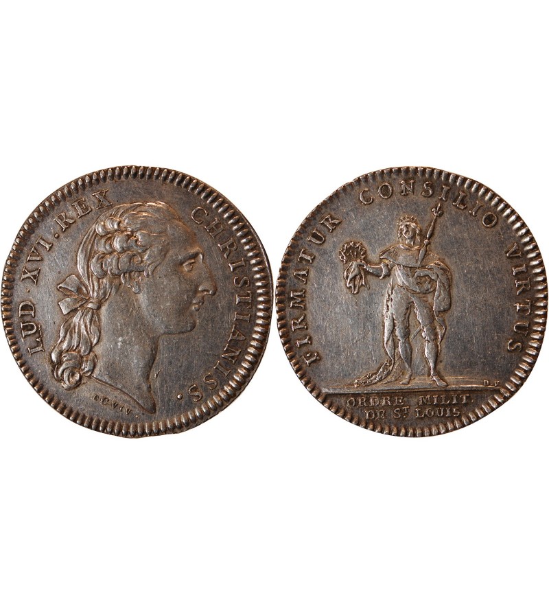 ORDRE DU ROI, ORDRE DE SAINT LOUIS, LOUIS XV - JETON ARGENT Emission de 1775