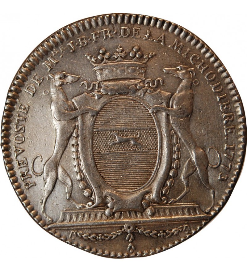 MAIRE DE PARIS, J.B.F. DE LA MICHODIERE - JETON ARGENT 1773﻿