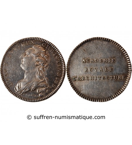 ACADEMIE & SOCIETES SAVANTES, ARCHITECTURE, LOUIS XVI - JETON ARGENT