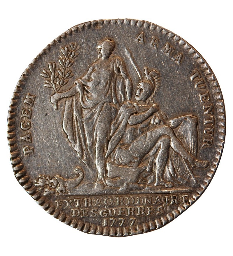 EXTRAORDINAIRE DES GUERRES, LOUIS XVI - JETON ARGENT Emission de 1777
