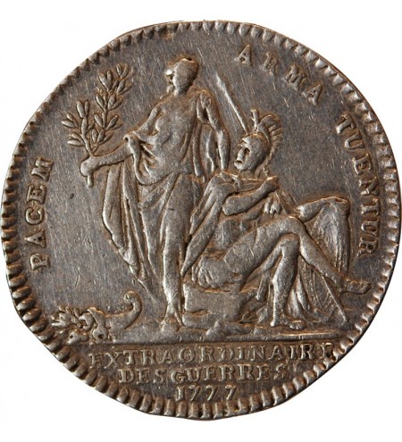 EXTRAORDINAIRE DES GUERRES, LOUIS XVI - JETON ARGENT Emission de 1777