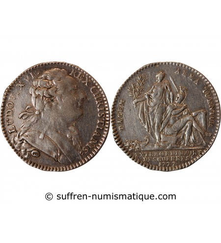 EXTRAORDINAIRE DES GUERRES, LOUIS XVI - JETON ARGENT Emission de 1777