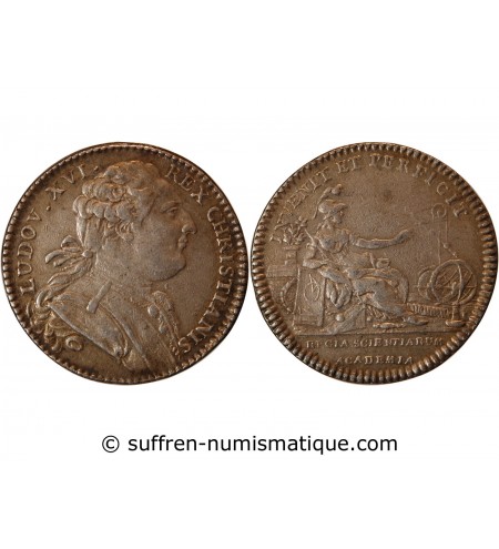 ACADEMIE ROYALE DES SCIENCES, LOUIS XVI - JETON ARGENT  Emission de 1777