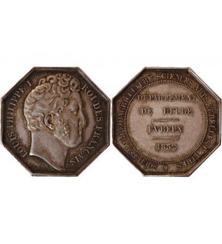 NORMANDIE, Société d'Agriculture, Sciences & d'Arts d'EVREUX - JETON ARGENT