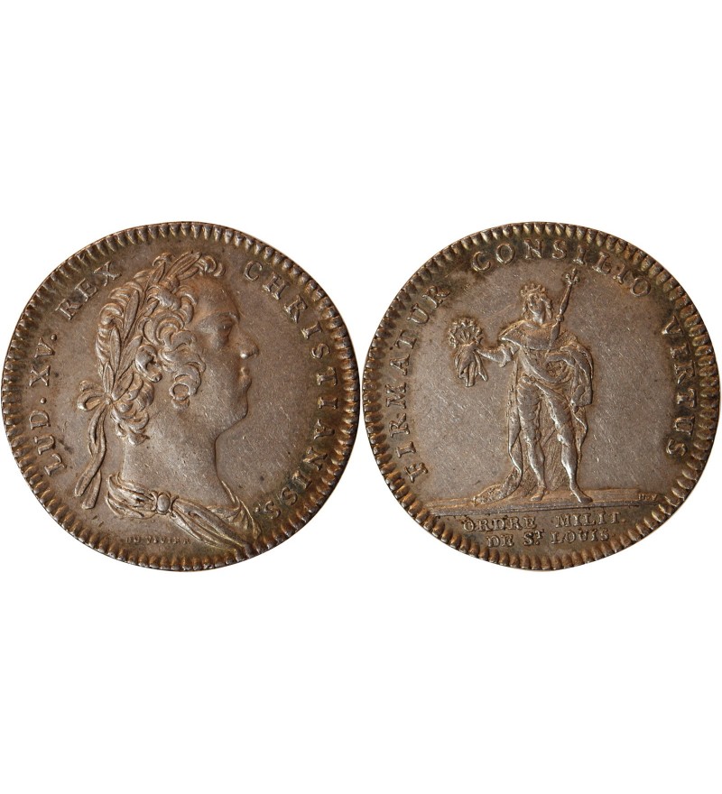 ORDRE DU ROI, ORDRE DE SAINT LOUIS, LOUIS XV - JETON ARGENT Emission de 1731