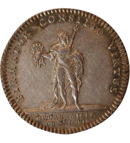 ORDRE DU ROI, ORDRE DE SAINT LOUIS, LOUIS XV - JETON ARGENT Emission de 1731