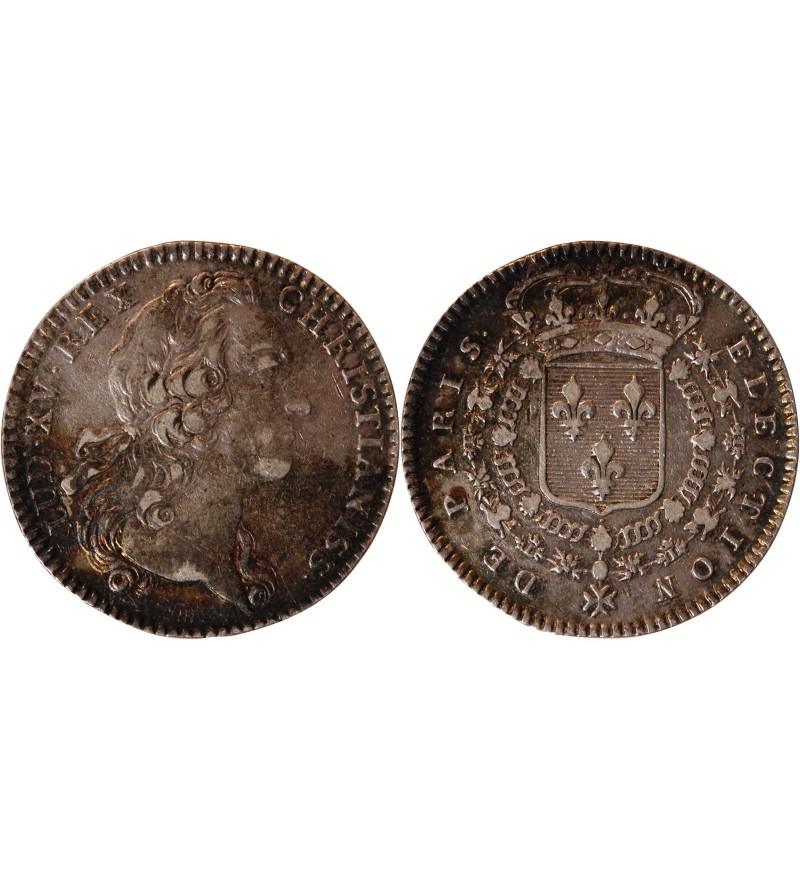 ADMINISTRATION MUNICIPALE DE PARIS, LOUIS XV - JETON ARGENT Emission de 1741