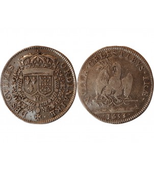 ORDINAIRE DES GUERRES, LOUIS XIV - JETON ARGENT 1653 2