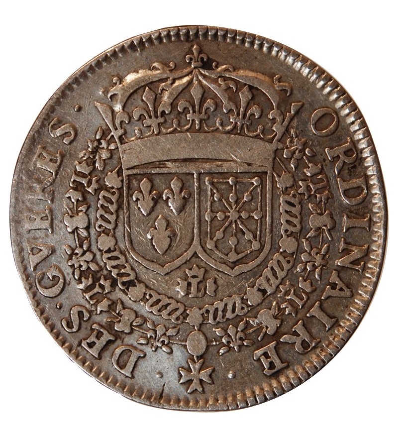 ORDINAIRE DES GUERRES, LOUIS XIV - JETON ARGENT 1653