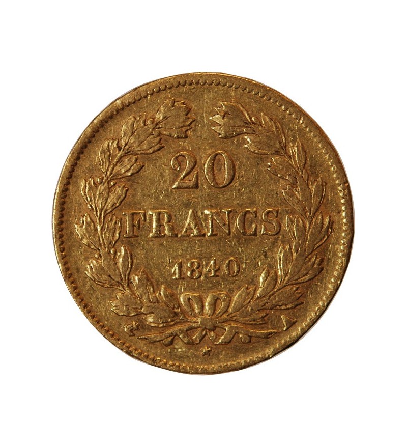 LOUIS PHILIPPE﻿ Ier - 20 FRANCS OR 1840 A PARIS﻿