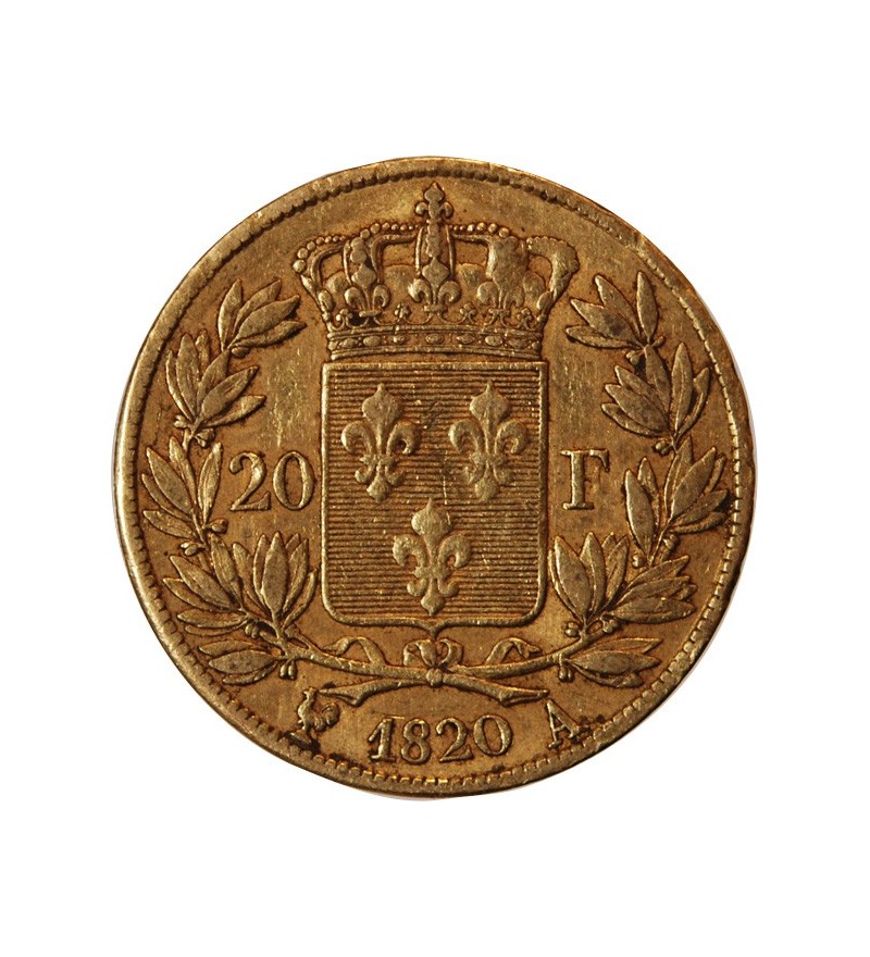 LOUIS XVIII - 20 FRANCS OR 1820 A PARIS﻿