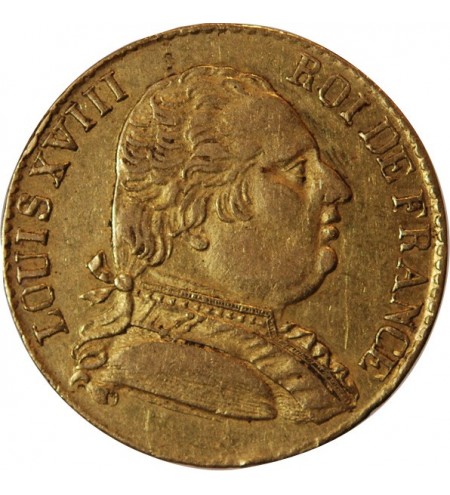 LOUIS XVIII - 20 FRANCS OR 1815 R LONDRES