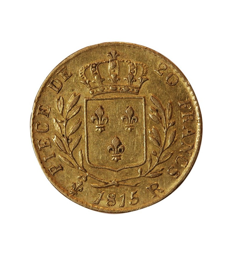 LOUIS XVIII - 20 FRANCS OR 1815 R LONDRES