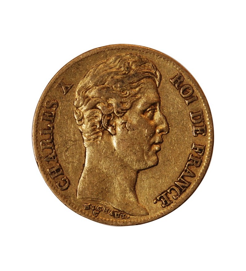 CHARLES X - 20 FRANCS OR 1830 A PARIS "4,5 Feuilles"﻿
