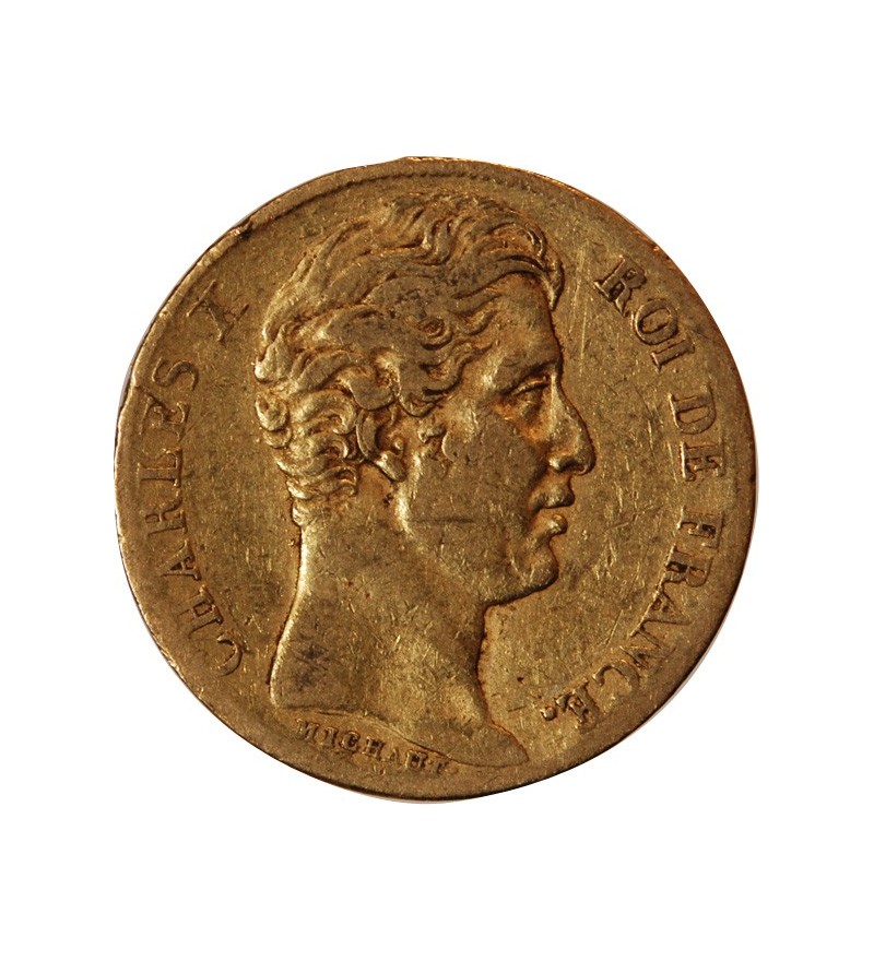 CHARLES X - 20 FRANCS OR 1828 A PARIS "4,5 Feuilles"﻿
