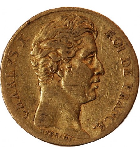 CHARLES X - 20 FRANCS OR 1828 A PARIS "4,5 Feuilles"﻿