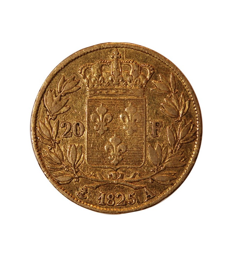 20 FRANCS OR CHARLES X 1825 A PARIS "4,5 Feuilles"