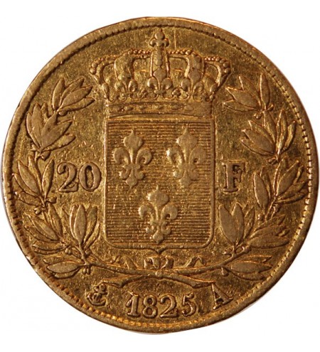 20 FRANCS OR CHARLES X 1825 A PARIS "4,5 Feuilles"