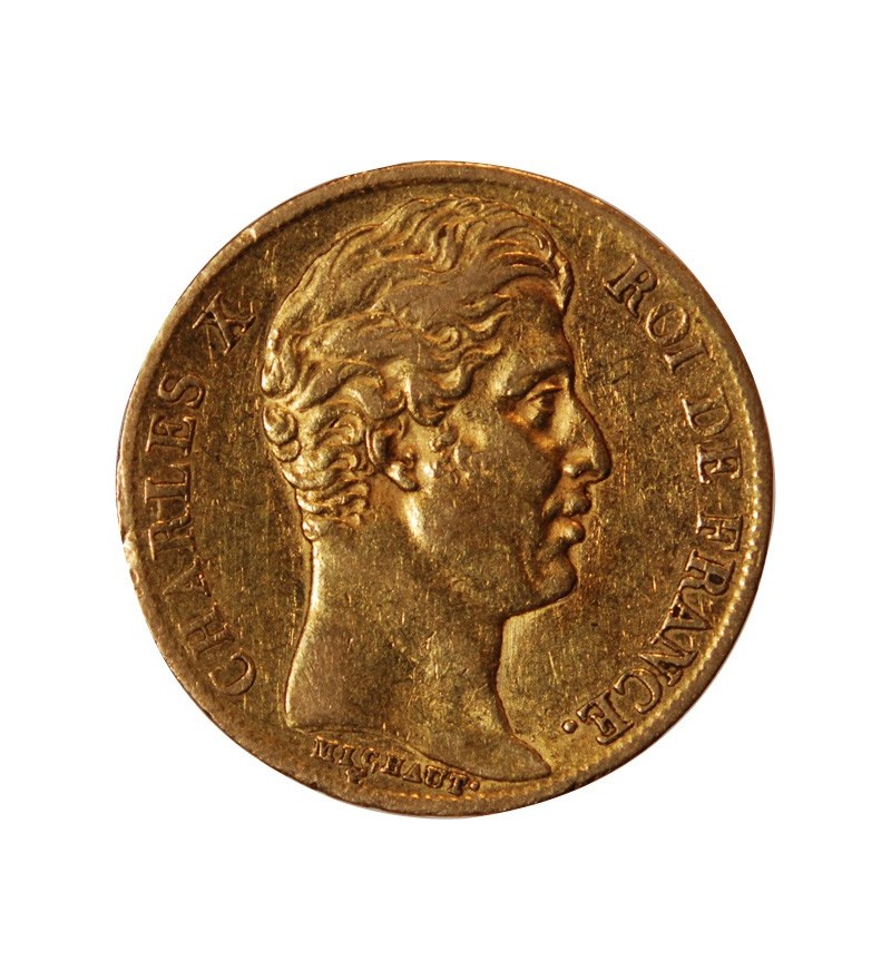 20 FRANCS OR CHARLES X 1825 A PARIS "4,5 Feuilles"