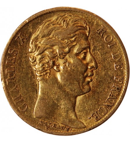 20 FRANCS OR CHARLES X 1825 A PARIS "4,5 Feuilles"