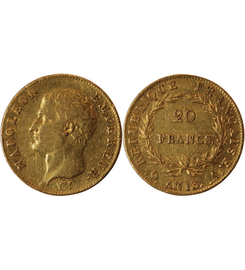 NAPOLEON Ier﻿ - 20 FRANCS OR AN 13 A PARIS﻿﻿﻿ "Calendrier révolutionnaire"