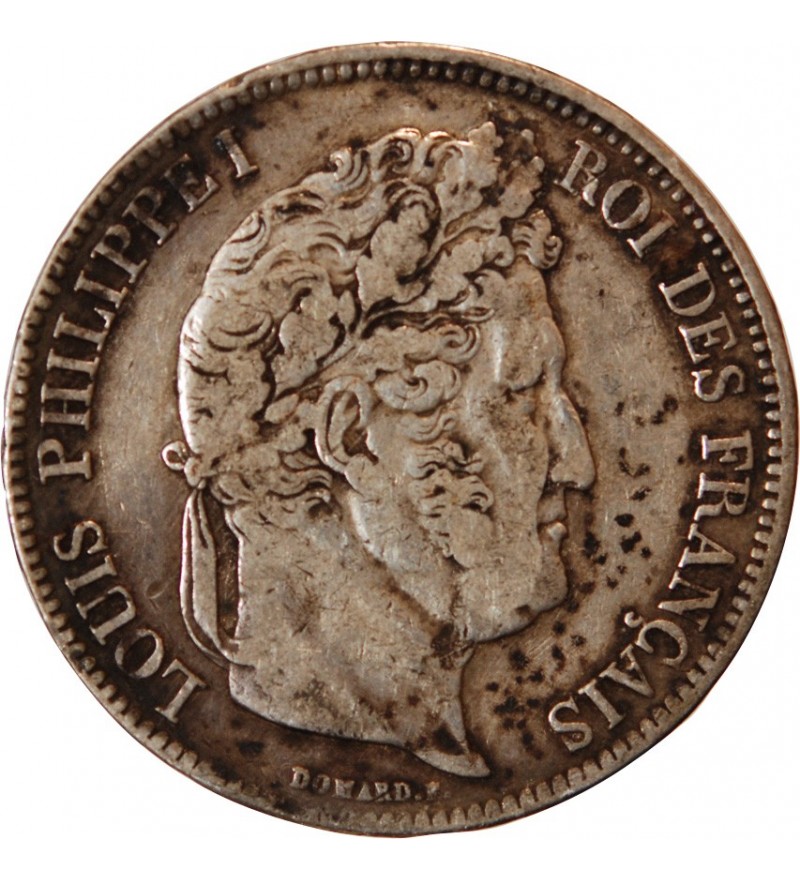 LOUIS PHILIPPE﻿ - 5 FRANCS ARGENT 1837 MA MARSEILLE