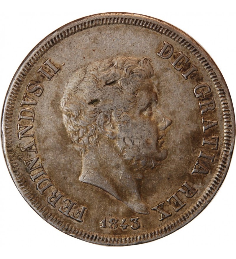 ITALIE, FERDINAND II - 120 GRANA ARGENT 1843