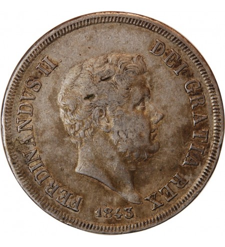 ITALIE, FERDINAND II - 120 GRANA ARGENT 1843