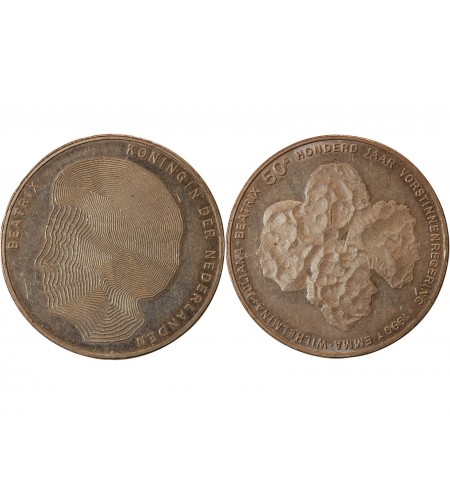 PAYS-BAS, BEATRIX - 50 GULDEN ARGENT 1990