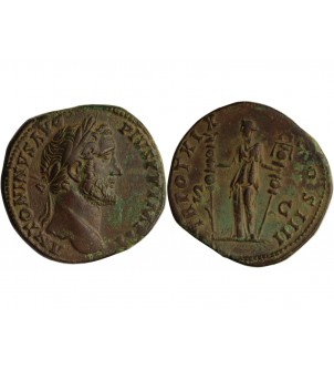 ANTONIN LE PIEUX - SESTERCE ROME 156﻿ 2