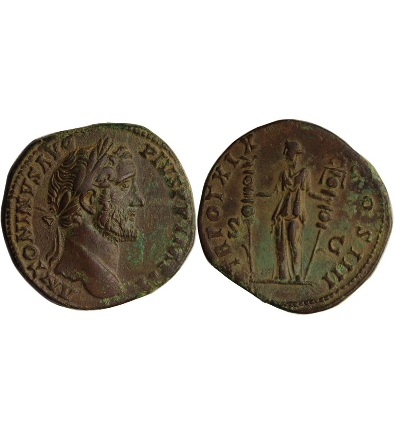 ANTONIN LE PIEUX - SESTERCE ROME 156﻿