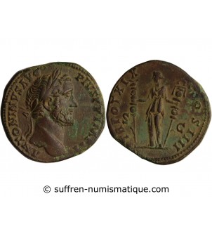 ANTONIN LE PIEUX - SESTERCE ROME 156﻿