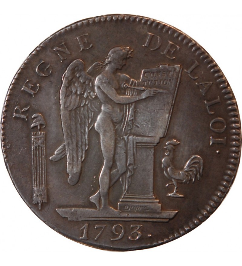 LOUIS XVI CONVENTION - ECU DE 6 LIVRES 1793 A PARIS﻿