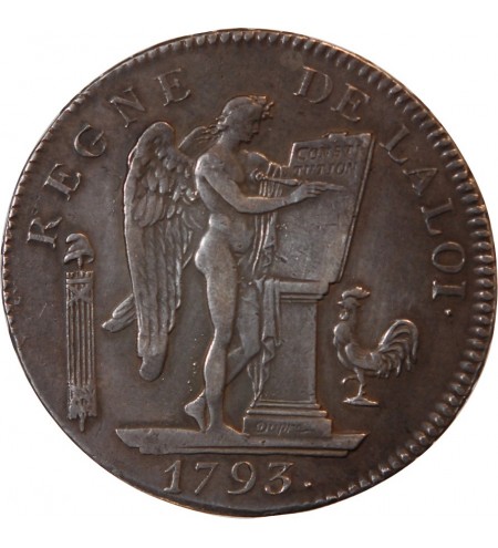 LOUIS XVI CONVENTION - ECU DE 6 LIVRES 1793 A PARIS﻿