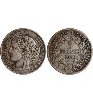 CERES - 5 FRANCS ARGENT 1850 K BORDEAUX 2