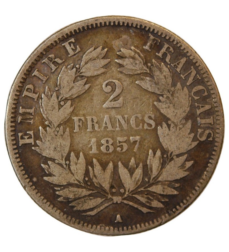 NAPOLEON III - 2 FRANCS 1857 A PARIS